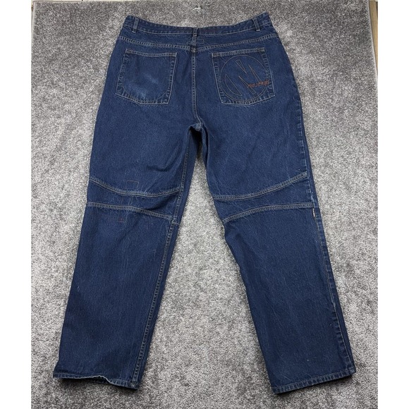 VTG Maurice Malone Mo Jeans Men's 42x34 Blue Loose Baggy Distressed Y2K 90s - Picture 1 of 13
